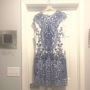 Two Tone Short Sleeve Dress